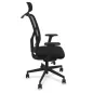 SOREN│Fauteuil de travail structure noire avec accoudoirs - dossier résille│Têtière avec cintre│Coloris à choix