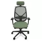 SOREN│Fauteuil de travail structure noire avec accoudoirs - dossier résille│Têtière avec cintre│Coloris à choix