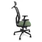 SOREN│Fauteuil de travail structure noire avec accoudoirs - dossier résille│Têtière avec cintre│Coloris à choix