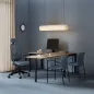 SOREN│Fauteuil de travail structure noire avec accoudoirs - dossier résille│Têtière avec cintre│Coloris à choix