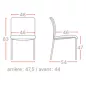 ARIA│Chaise de collectivité sans accoudoirs - dossier résille│Coloris à choix