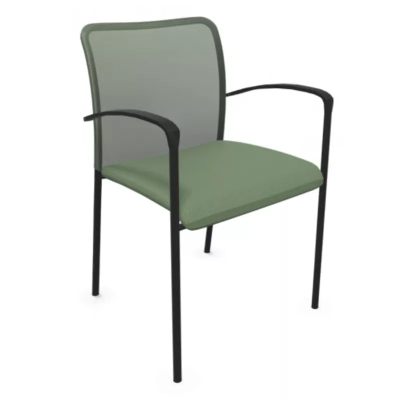ARIA│Chaise de collectivité avec accoudoirs - dossier résille│Coloris à choix