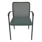 ARIA│Chaise de collectivité avec accoudoirs - dossier résille│Coloris à choix