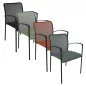 ARIA│Chaise de collectivité avec accoudoirs - dossier résille│Coloris à choix