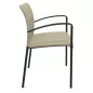 ARIA│Chaise de collectivité avec accoudoirs - dossier tapissé│Coloris à choix
