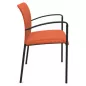 ARIA│Chaise de collectivité avec accoudoirs - dossier tapissé│Coloris à choix