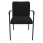 ARIA│Chaise de collectivité avec accoudoirs - dossier tapissé│Coloris à choix