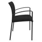 ARIA│Chaise de collectivité avec accoudoirs - dossier tapissé│Coloris à choix