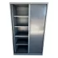 NAVERTO│Armoire rideaux L120xH198 cm│Acier gris anthracite