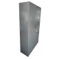 NIVEMETAL│Armoire haute portes battantes│L 100 x H 188 cm│Gris anthracite/tablettes blanches