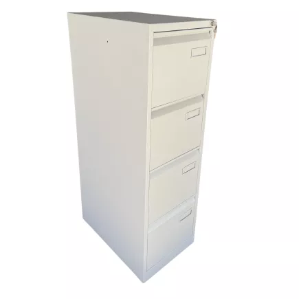 BISLEY│Classeur à dossiers suspendus H132cm - 4 tiroirs│Gris clair