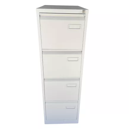 BISLEY│Classeur à dossiers suspendus H132cm - 4 tiroirs│Gris clair