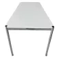 USM HALLER│Table - Bureau 175x75 cm│Gris perle/Acier chromé