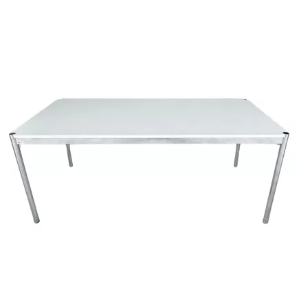 USM HALLER│Table - Bureau 175x75 cm│Blanc/Acier chromé