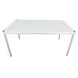 USM HALLER│Table - Bureau 150x75 cm│Blanc/Acier chromé