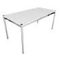 USM HALLER│Table - Bureau 150x75 cm│Blanc/Acier chromé