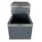USM HALLER│Caisson sous bureau 64│Gris anthracite/acier chromé
