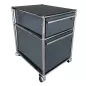 USM HALLER│Caisson sous bureau 64│Gris souris/acier chromé
