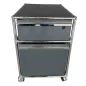 USM HALLER│Caisson sous bureau 64│Gris souris/acier chromé