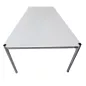 USM HALLER│Table - Bureau 200x100│Blanc/Acier chromé