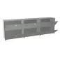 USM HALLER│Armoire 6 cases 3L x 2H - clapets │Gris souris