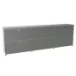 USM HALLER│Armoire 6 cases 3L x 2H - clapets │Gris souris
