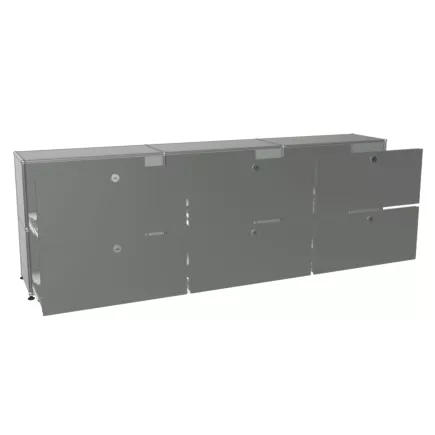 USM HALLER│Armoire 6 cases 3L x 2H - tiroirs │Gris souris