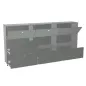 USM HALLER│Armoire 9 cases 3L x 3H - 3 cases tiroirs + 4 clapets + 2 ouvertes│Gris souris