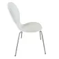 SANMA│Chaise monocoque d'accueil/collectivité - empilables│Blanc/Chromé
