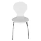 SANMA│Chaise monocoque d'accueil/collectivité - empilables│Blanc/Chromé