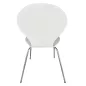 SANMA│Chaise monocoque d'accueil/collectivité - empilables│Blanc/Chromé
