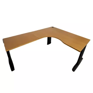 SANMA│Bureau retour à gauche L160/80 x P200/60│Hêtre/Gris anthracite