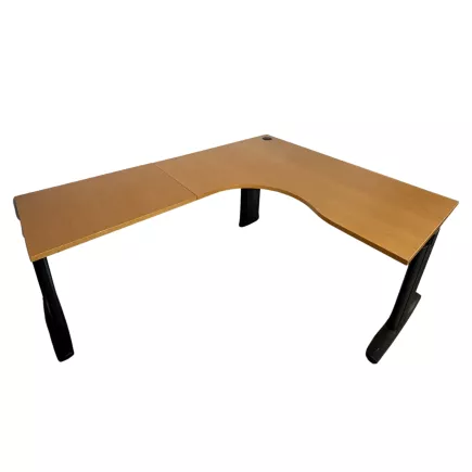 SANMA│Bureau retour à gauche L160/80 x P200/60│Hêtre/Gris anthracite