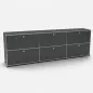 USM HALLER│Armoire 6 cases 3L x 2H - clapets │Gris anthracite