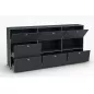 USM HALLER│Armoire 9 cases 3L x 3H - 3 cases tiroirs + 4 clapets + 2 ouvertes│Gris anthracite USM HALLER│Armoire 9 cases 3L x 3H - 3 cases tiroirs + 4 clapets + 2 ouvertes│Gris anthracite