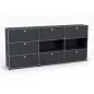 USM HALLER│Armoire 9 cases 3L x 3H - 3 cases tiroirs + 4 clapets + 2 ouvertes│Gris anthracite USM HALLER│Armoire 9 cases 3L x 3H - 3 cases tiroirs + 4 clapets + 2 ouvertes│Gris anthracite