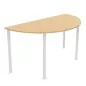 POLYVALENTE│Table demi-lune - L120 à 160 cm│Coloris à choix
