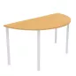 POLYVALENTE│Table demi-lune - L120 à 160 cm│Coloris à choix