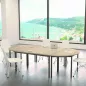 RENCONTRE│Table demi-lune sur 4 pieds L120 à 160 cm│Coloris à choix RENCONTRE│Table demi-lune sur 4 pieds L120 à 160 cm│Coloris à choix