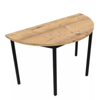 RENCONTRE│Table demi-lune sur 4 pieds L120 à 160 cm│Coloris à choix
