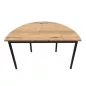 RENCONTRE│Table demi-lune sur 4 pieds L120 à 160 cm│Coloris à choix