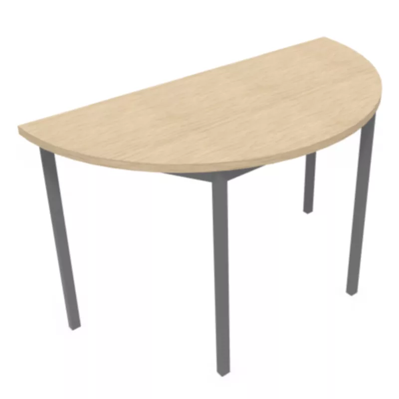RENCONTRE│Table demi-lune sur 4 pieds L120 à 160 cm│Coloris à choix RENCONTRE│Table demi-lune sur 4 pieds L120 à 160 cm│Coloris à choix