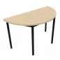 RENCONTRE│Table demi-lune sur 4 pieds L120 à 160 cm│Coloris à choix RENCONTRE│Table demi-lune sur 4 pieds L120 à 160 cm│Coloris à choix