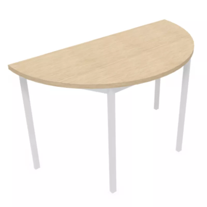 RENCONTRE│Table demi-lune sur 4 pieds L120 à 160 cm│Coloris à choix