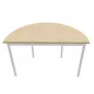 RENCONTRE│Table demi-lune sur 4 pieds L120 à 160 cm│Coloris à choix