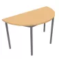 RENCONTRE│Table demi-lune sur 4 pieds L120 à 160 cm│Coloris à choix RENCONTRE│Table demi-lune sur 4 pieds L120 à 160 cm│Coloris à choix