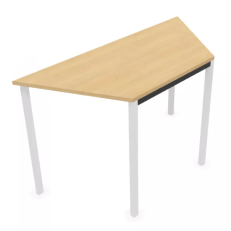 POLYVALENTE│Table trapèze - L120 à 140 cm│Coloris à choix