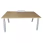 ALEA│Modèle Atreo│Bureau L 160 x p 80 cm x H Réglable│Grande trappe│Chêne clair/ Gris clair ALEA│Modèle Atreo│Bureau L 160 x p 80 cm x H Réglable│Grande trappe│Chêne clair/ Gris clair