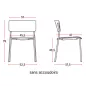 ESSENZA│Chaise en bois sans accoudoirs│Coloris à choix