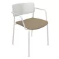 ESSENZA│Chaise tapissée avec accoudoirs│Coloris à choix